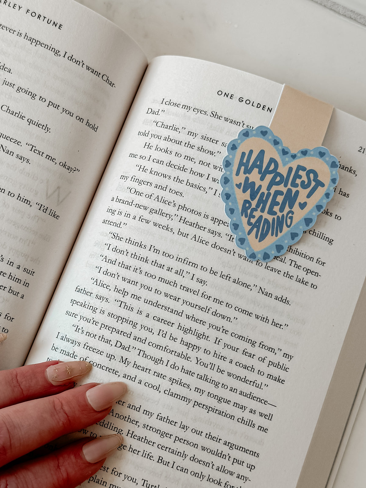 Happiest When Reading Magnetic Bookmark