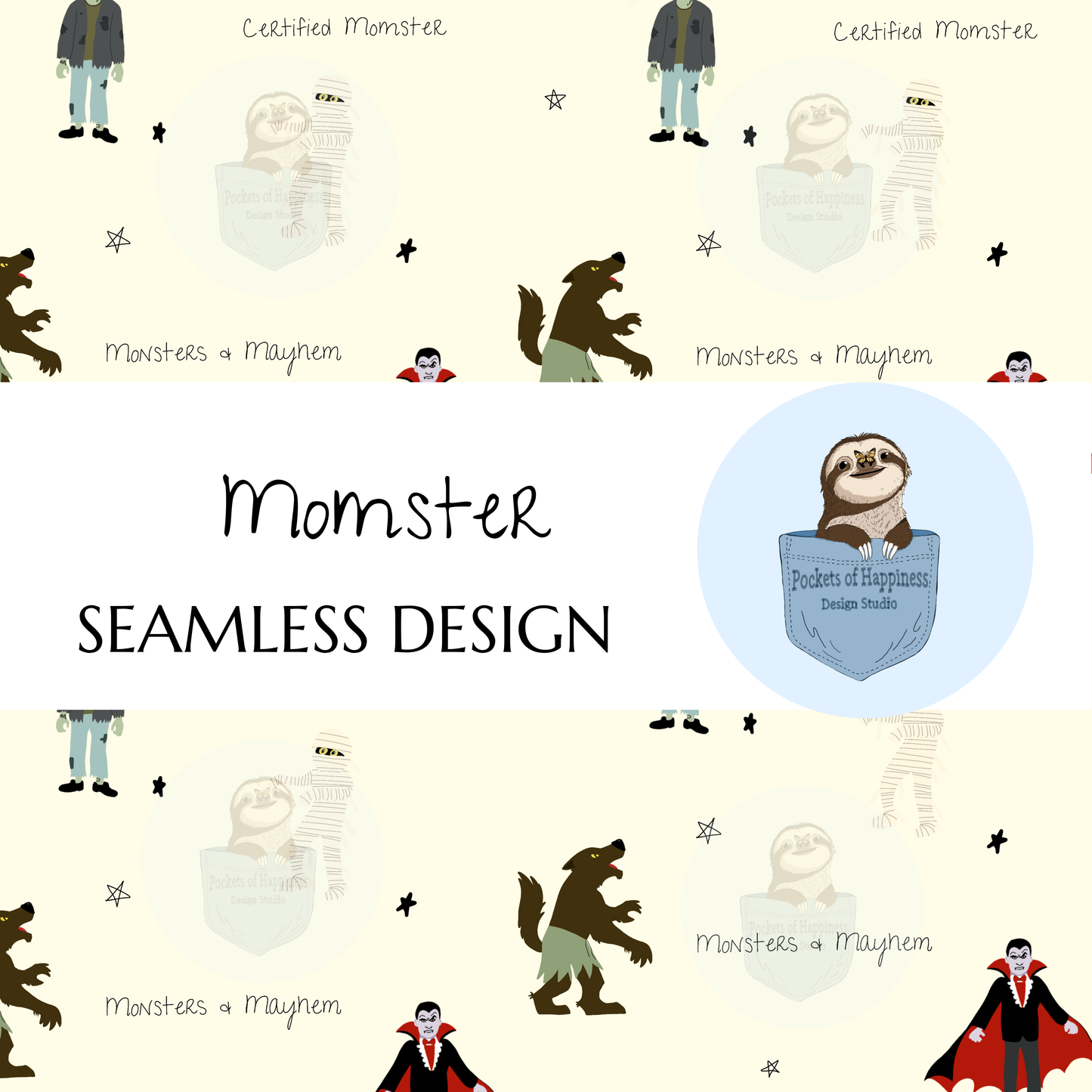 Little Monster Club Seamless