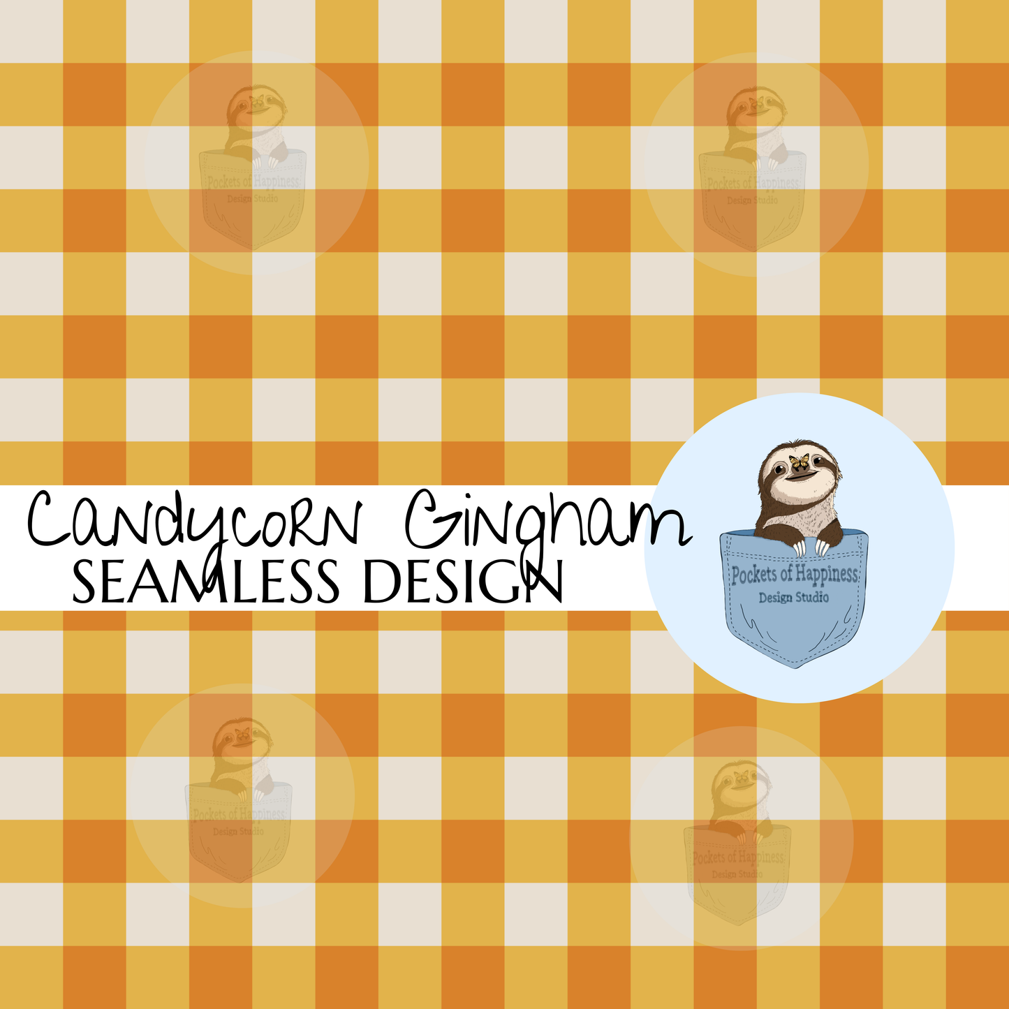 Candy Corn Gingham