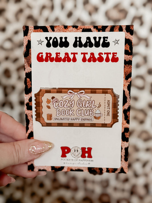 Cozy Girl Book Club Sticker